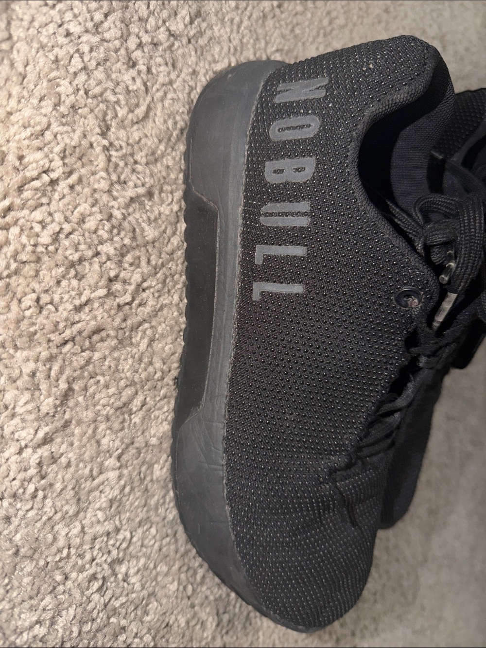 NOBULL Unisex Black Knit Trainer - Minimalist Performance Sneaker